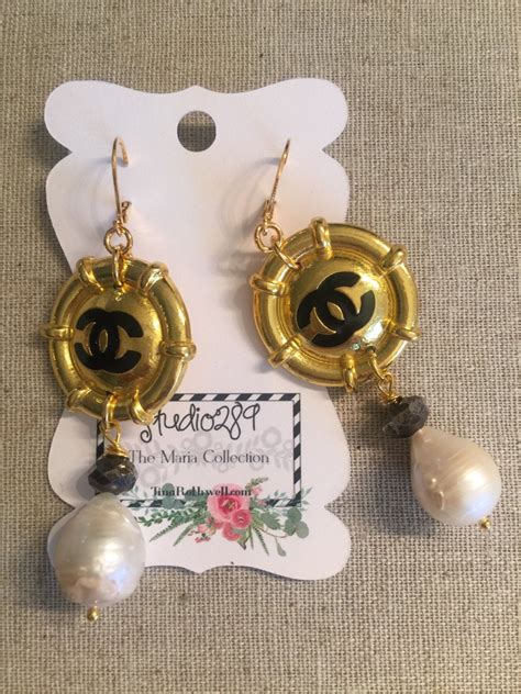 chanel earrings on etsy